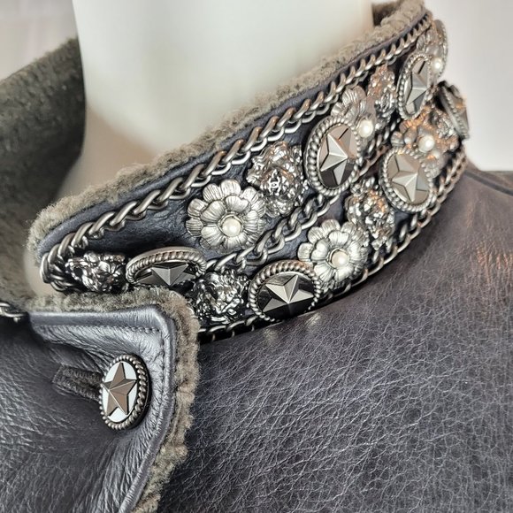 NEW Chanel Lambswool Shearling Leather Jacket/Coat - Picture 3 of 9